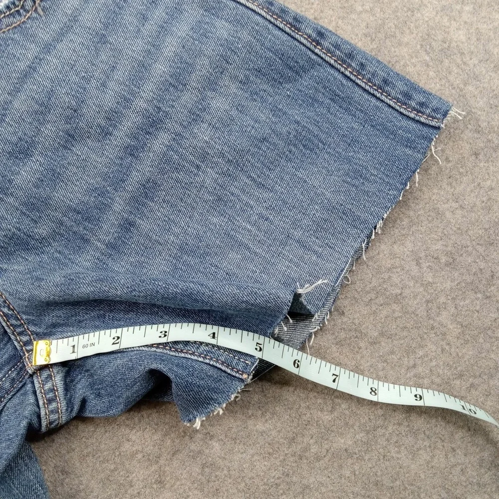 Hollister‎ Shorts Juniors 0 W23 Denim Low-Rise Baggy Cutoff Raw Hem Jean Casual